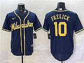 Men's Milwaukee Brewers #10 Sal Frelick Navy Cool Base Stitched Jersey,baseball caps,new era cap wholesale,wholesale hats